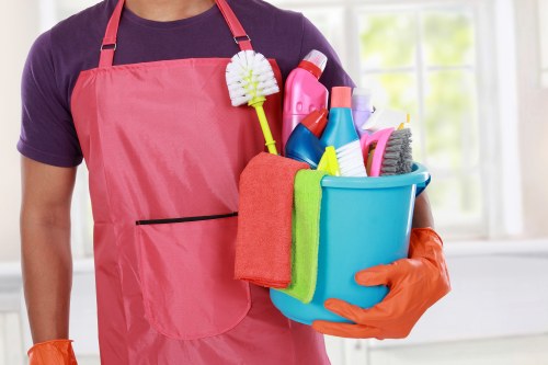 Fulwell Carpet Cleaners technician preparing equipment safely