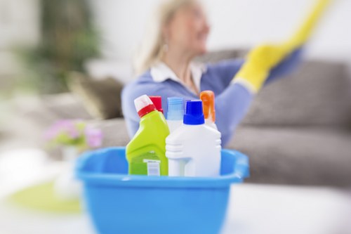 Close-up of carpet fibers being deep cleaned in Fulwell